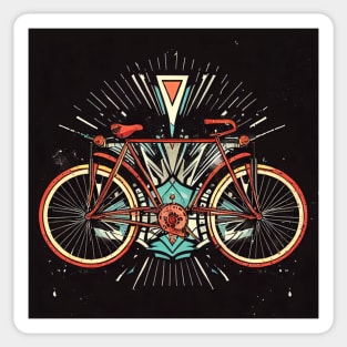 Vintage bicycle illustration Sticker